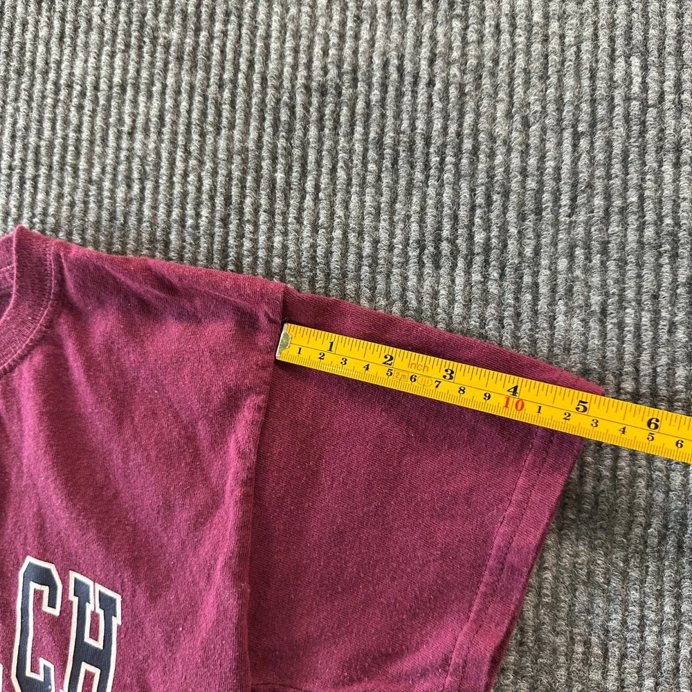Gildan Miami Beach Florida Wave Graphic T Shirt Youth Small Maroon Souvenir Tee
